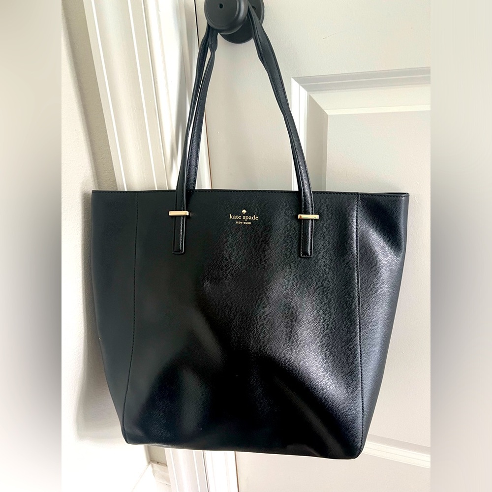 Kate Spade black leather tote